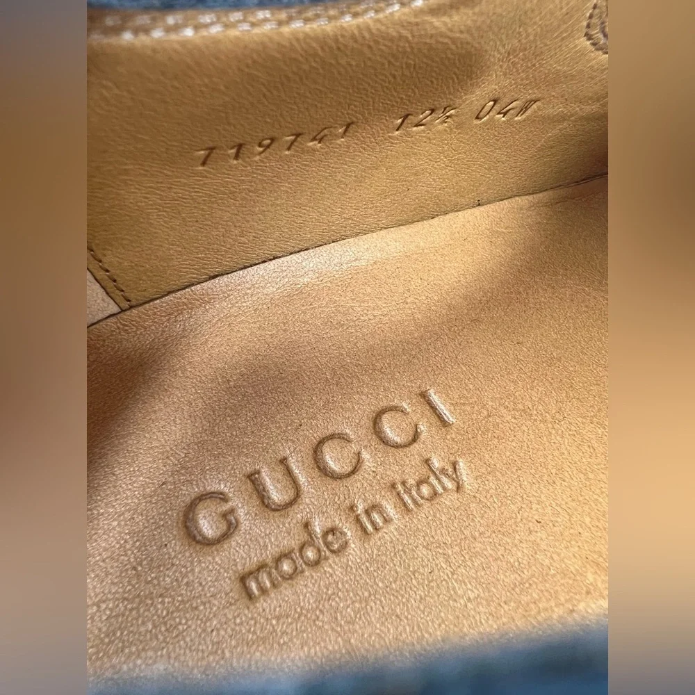 Gucci Adel Oxford Leather GG Logo Lace-up Loafers UK 12.5 - US 13 - EU 46.5 - Picture 8 of 11